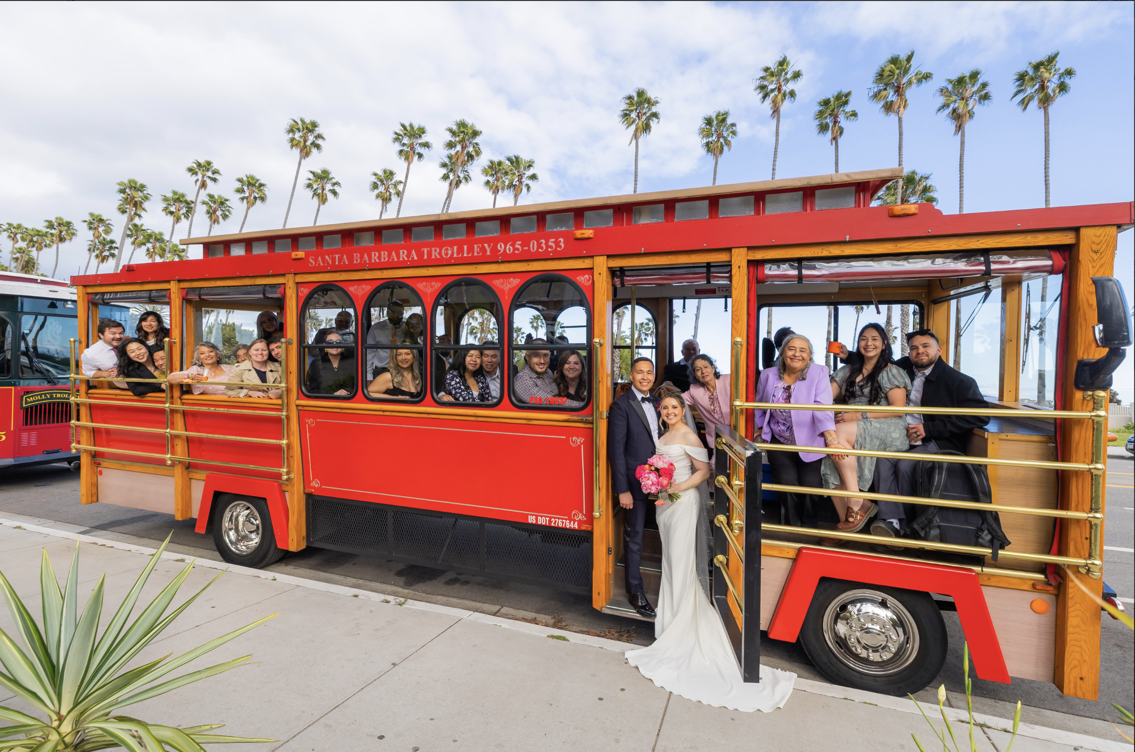 Santa Barbara Unique Wedding Ideas Trolley and Courthouse